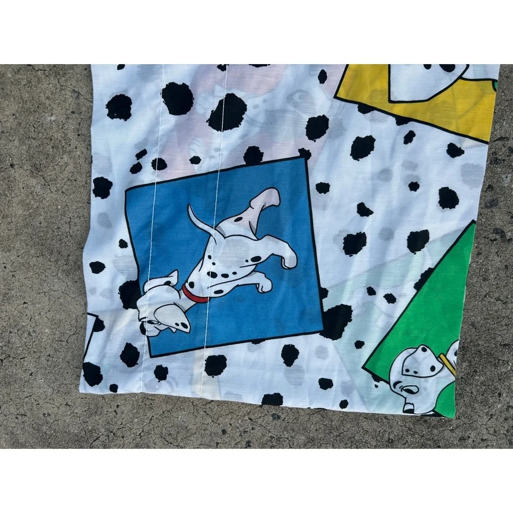 2 Disney 101 Dalmatians Valance (84x17) White Vintage 90s Puppy Print Unisex